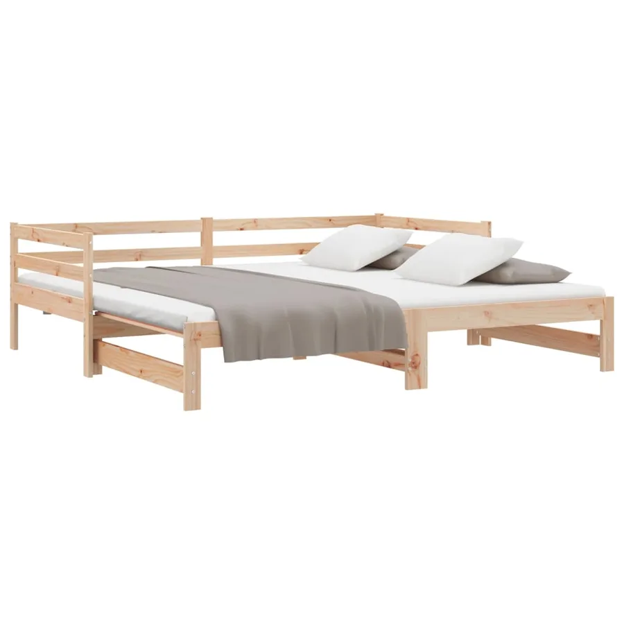 Lit coulissant sans matelas 2x(90x200) cm - 10