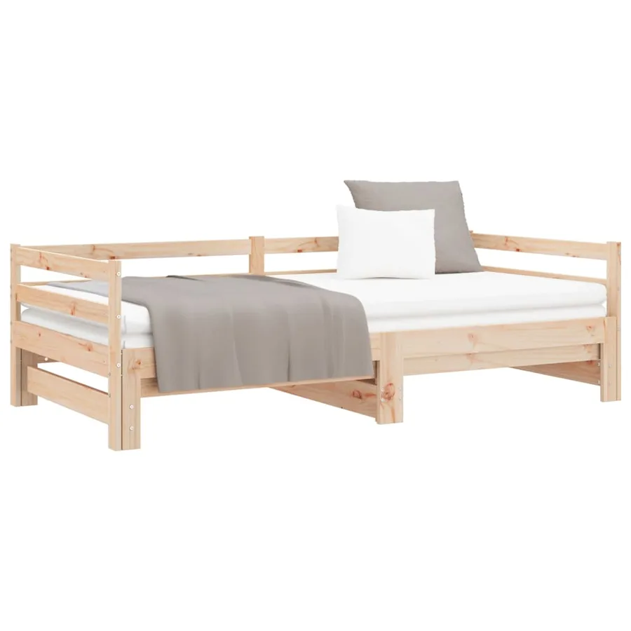 Lit coulissant sans matelas 2x(90x200) cm - 5