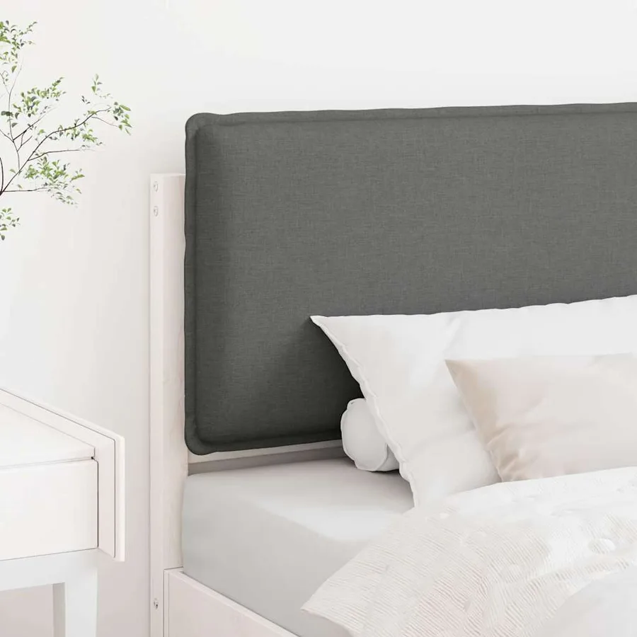 Tête de lit capitonnée Blanc et gris clair 100 cm Pin massif - 3