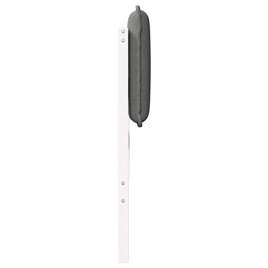 Tête de lit capitonnée Blanc et gris clair 100 cm Pin massif - 5
