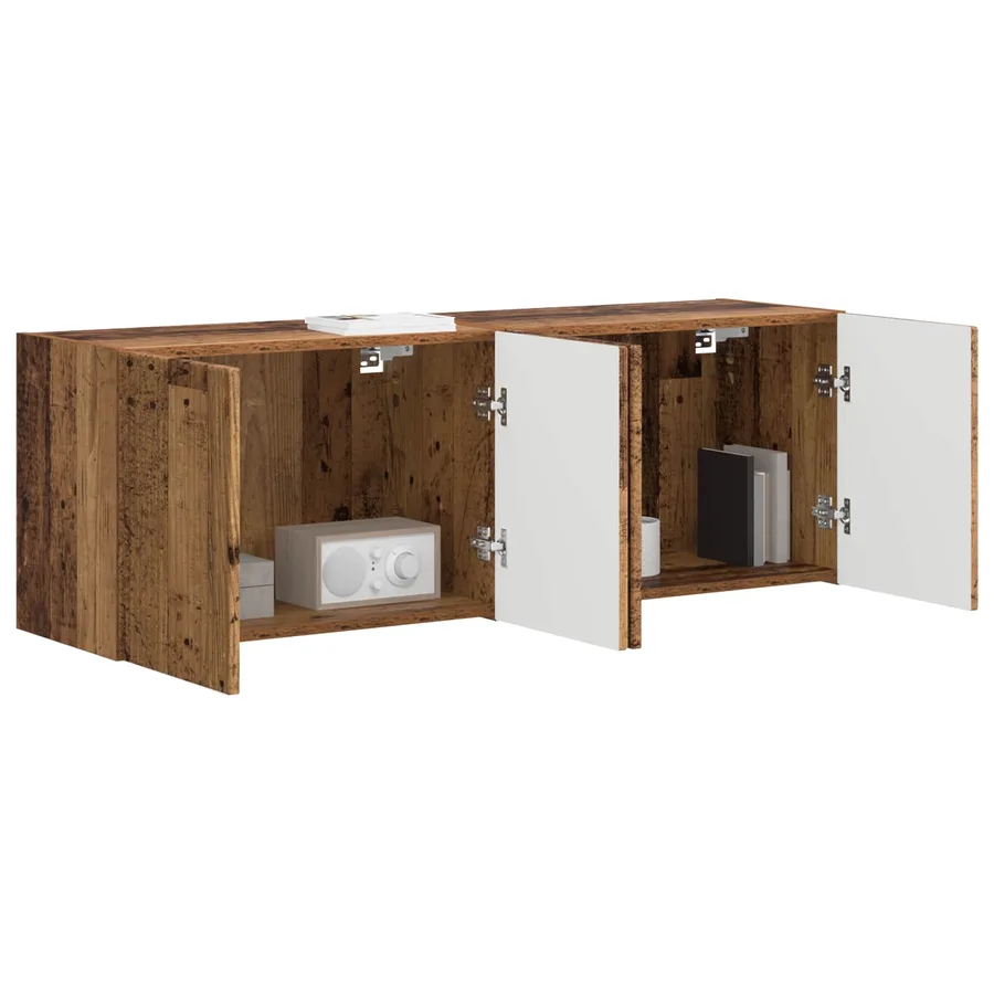 Meuble TV mural 2 pcs Bois Ancien 59,5 x 31 x 40 cm - 3