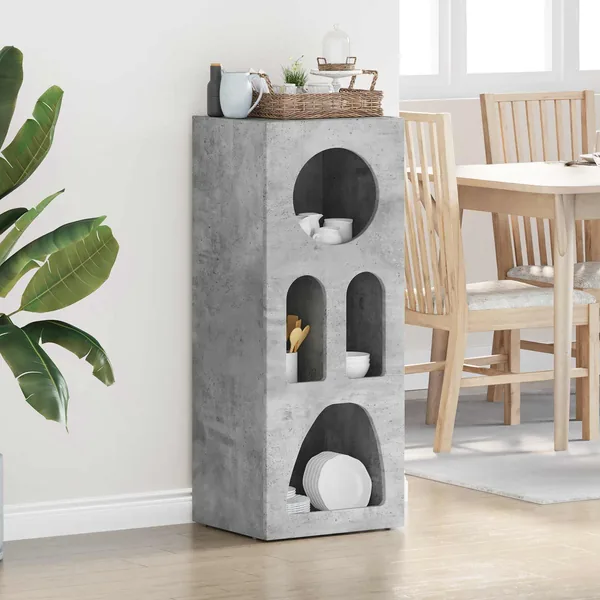 Buffet ELST Gris béton 40 x 35 x 100.5 cm Bois d'ingénierie
