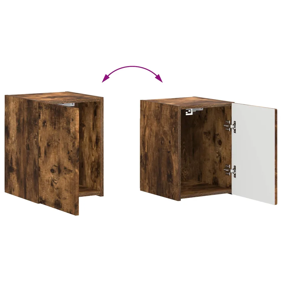 Ensemble meuble TV 4 pcs Chêne fumé Bois d'ingénierie - 15