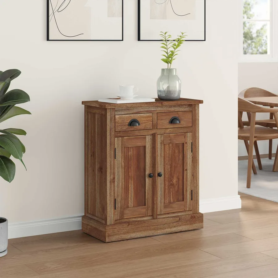 Armoire de rangement avec tiroir Naturel 65 x 30 x 75 cm - 4