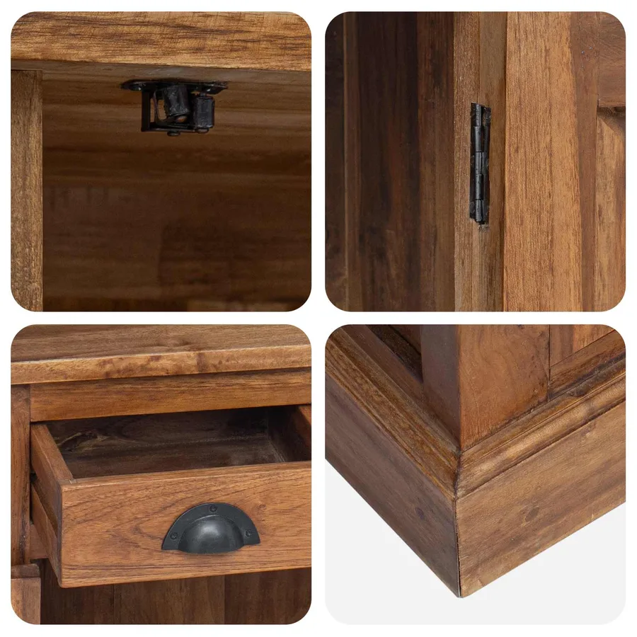 Armoire de rangement avec tiroir Naturel 65 x 30 x 75 cm - 9