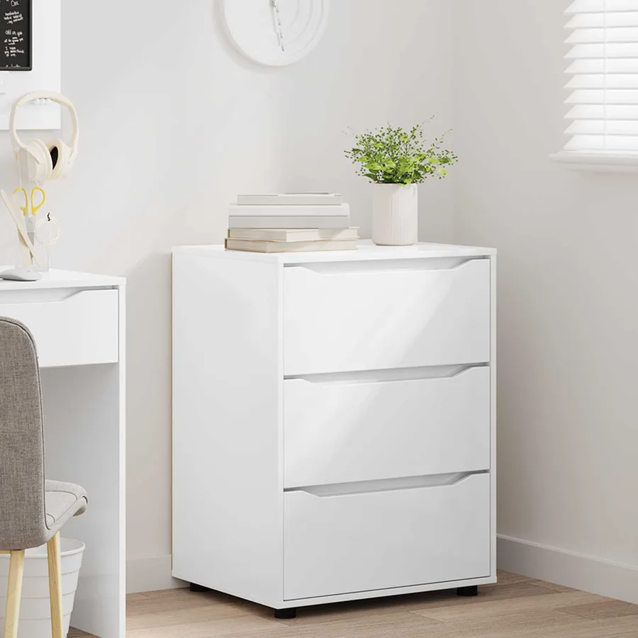 Armoire de rangement Blanc brillant 60 x 48 x 81 cm - 4