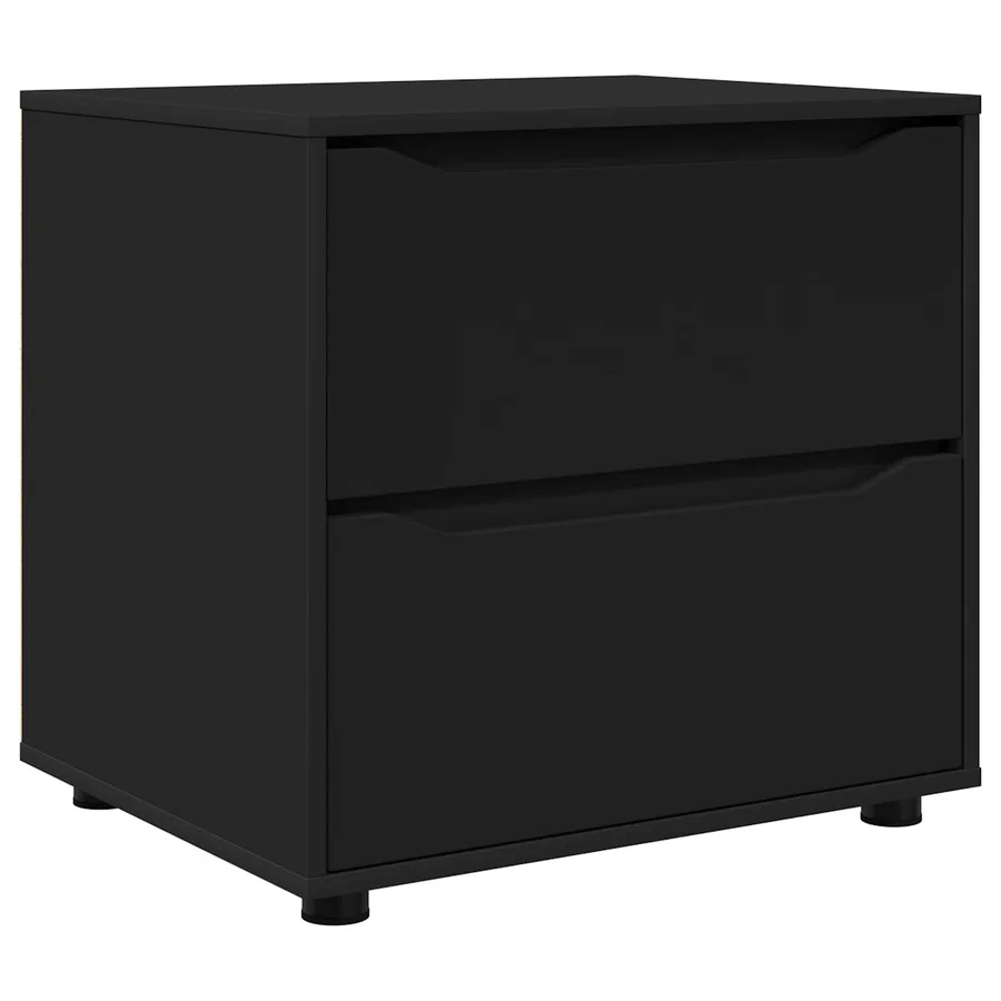 Armoire de rangement Noir 60 x 48 x 57 cm Bois d'ingénierie - 2