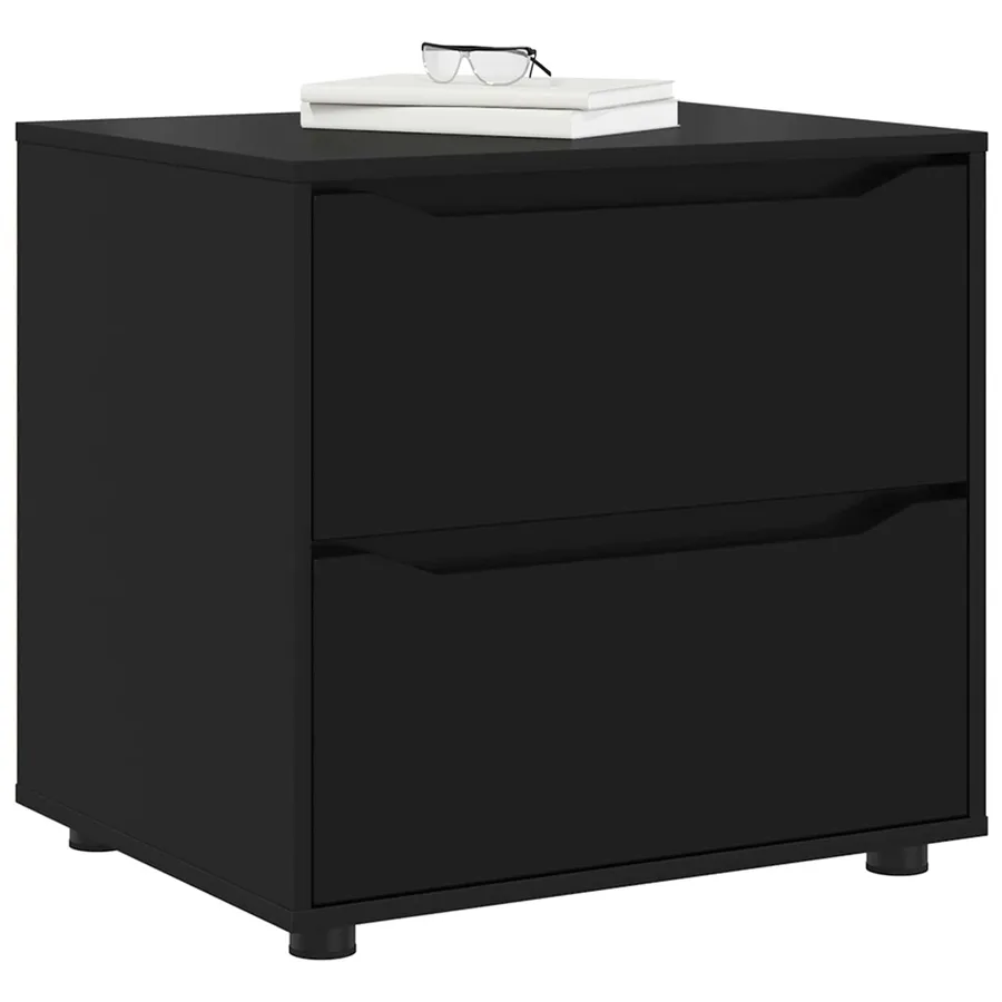 Armoire de rangement Noir 60 x 48 x 57 cm Bois d'ingénierie - 3