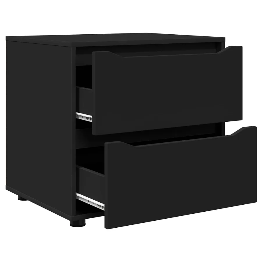 Armoire de rangement Noir 60 x 48 x 57 cm Bois d'ingénierie - 5