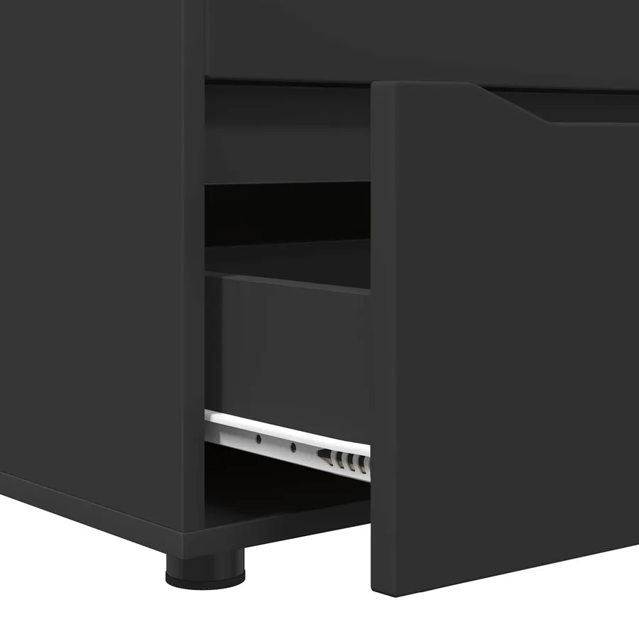 Armoire de rangement Noir 60 x 48 x 57 cm Bois d'ingénierie - 9