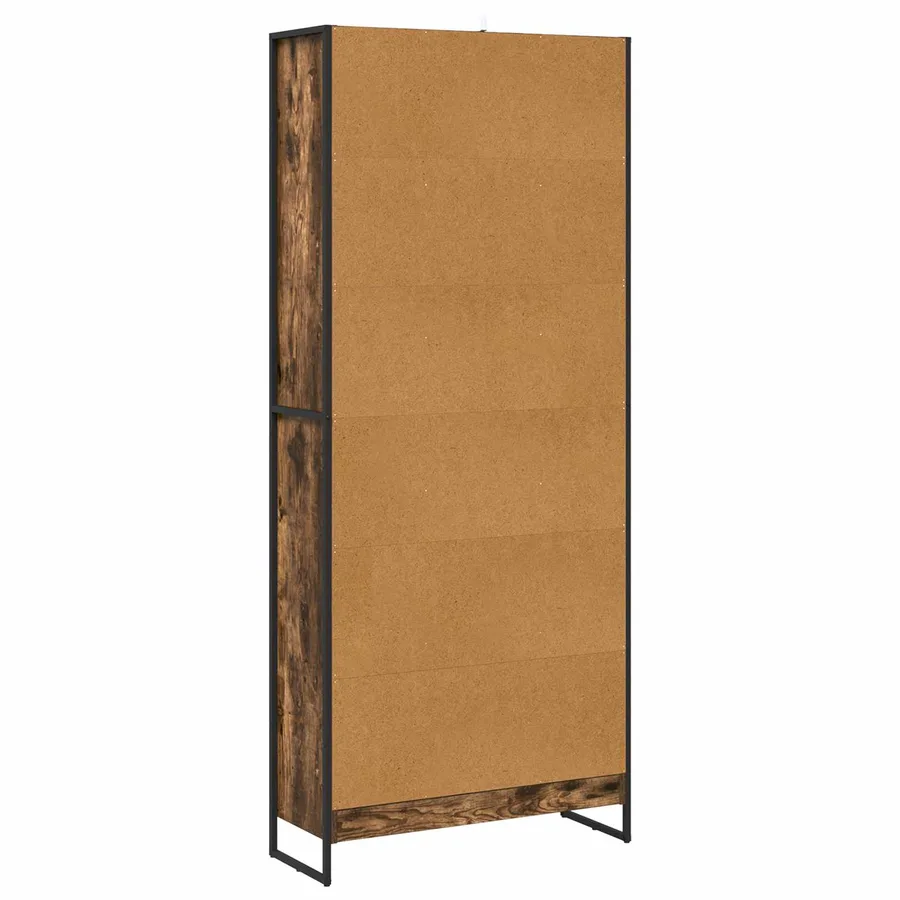 Bibliothèque 80 x 30 x 189,5 cm Bois d'ingénierie Chêne Fumé - 7