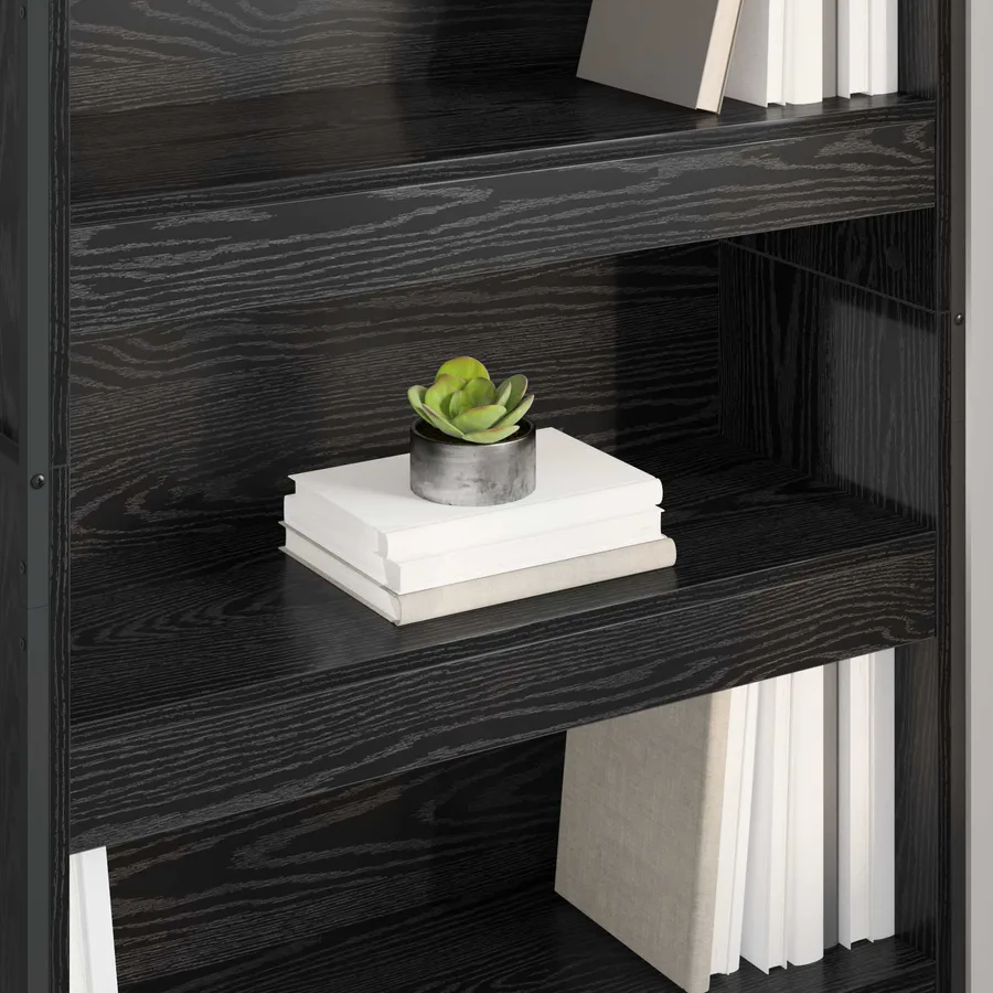 Bibliothèque 80 x 30 x 189,5 cm Bois d'ingénierie Chêne noir - 4
