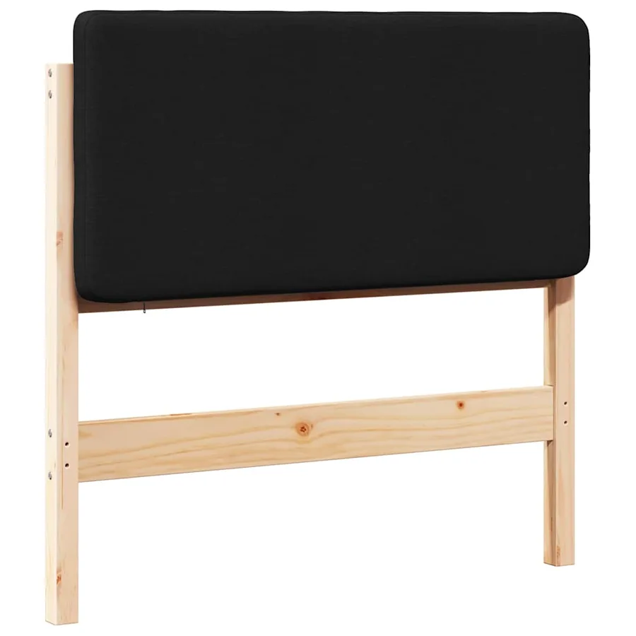 Tête de lit capitonnée Marron et Noir 100 cm Pin massif - 2