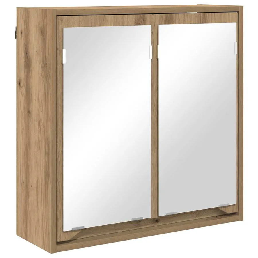 Armoire Miroir de Salle de Bain Chêne artisanal 60 x 20 x 60 cm - 2
