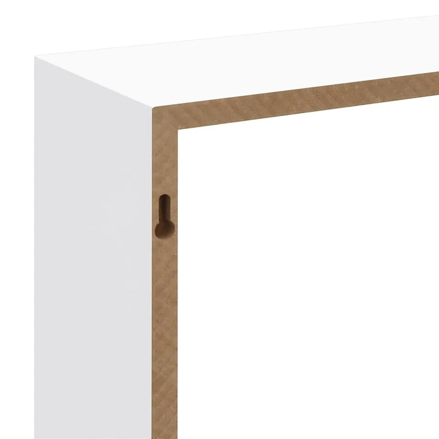 Étagères murales sous forme de cube 3 pcs Blanc MDF - 9