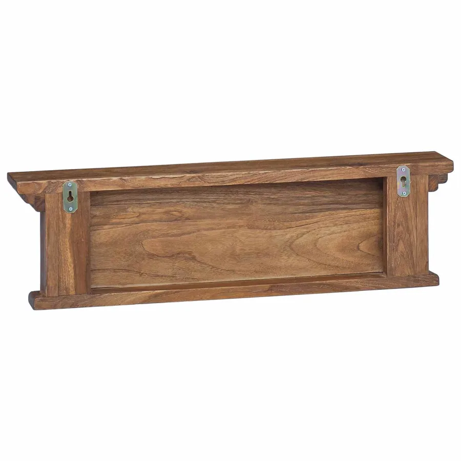 Porte-manteau mural Naturel 70 x 10 x 20 cm Bois de teck massif - 7