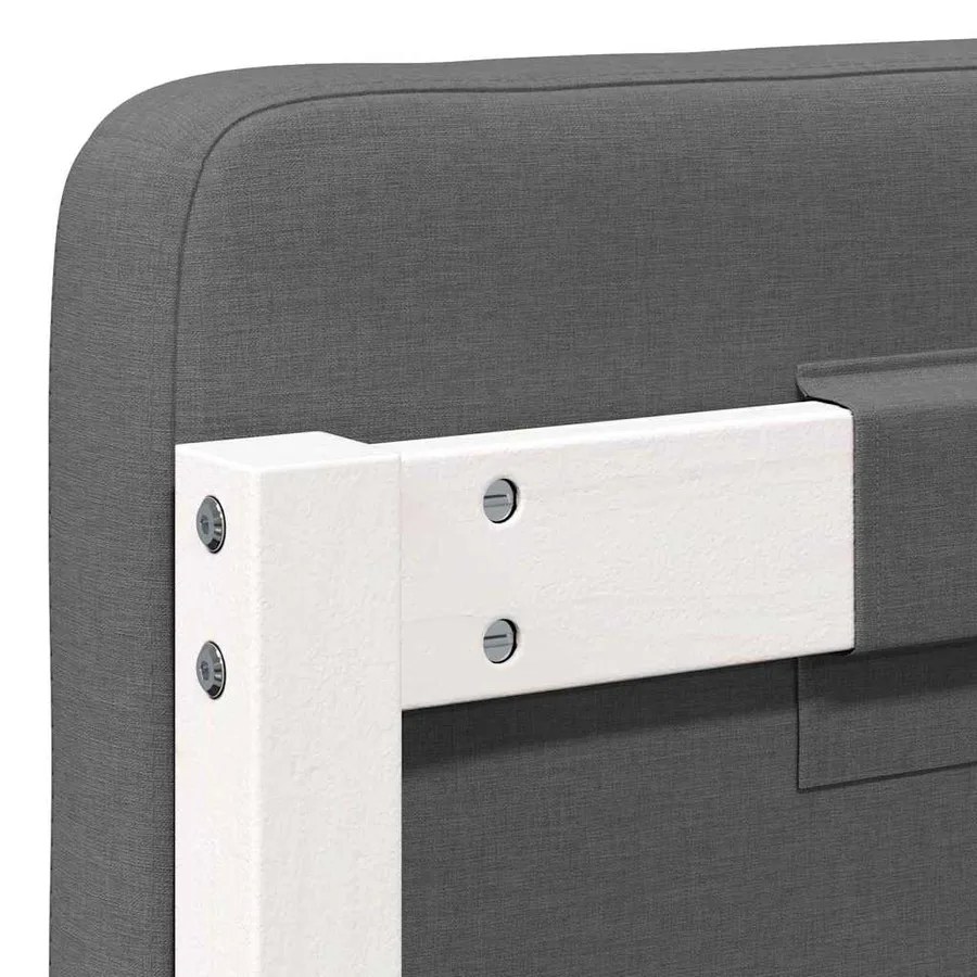 Tête de lit capitonnée Blanc et gris clair 100 cm Pin massif - 10