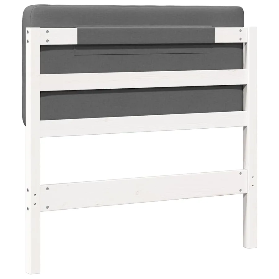 Tête de lit capitonnée Blanc et gris clair 100 cm Pin massif - 6