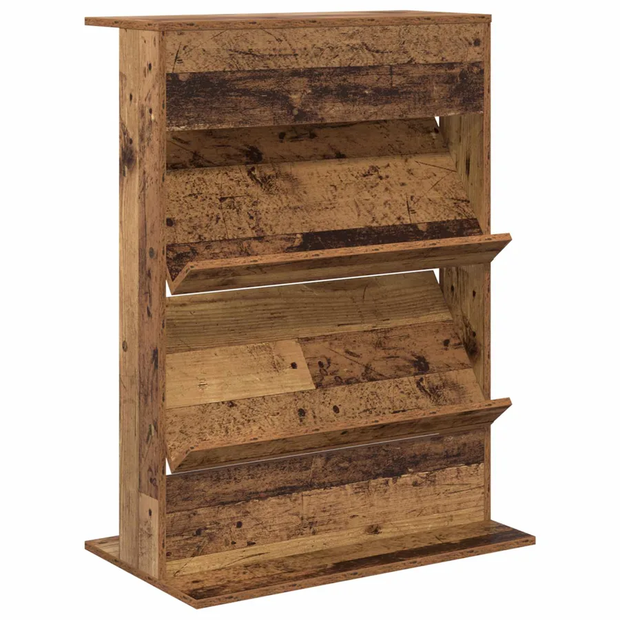 Étagère à magazines avec étagère Bois ancien 70 x 41 x 96 cm - 2