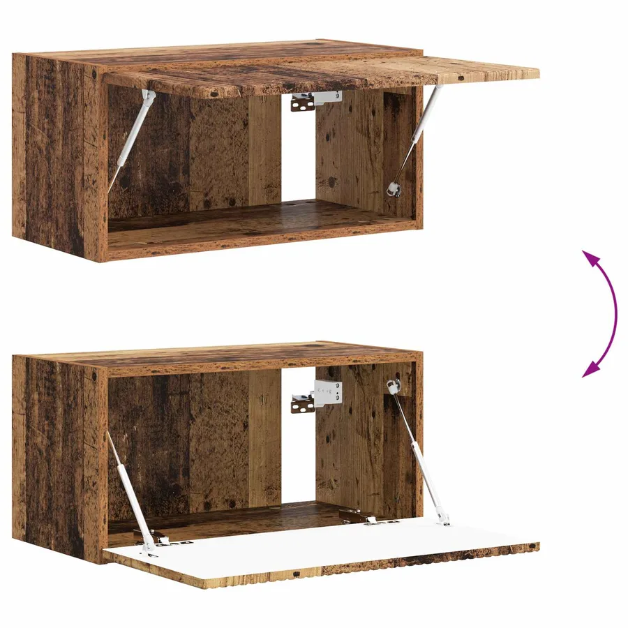 Ensemble meuble TV 4 pcs Bois ancien Bois d'ingénierie - 8