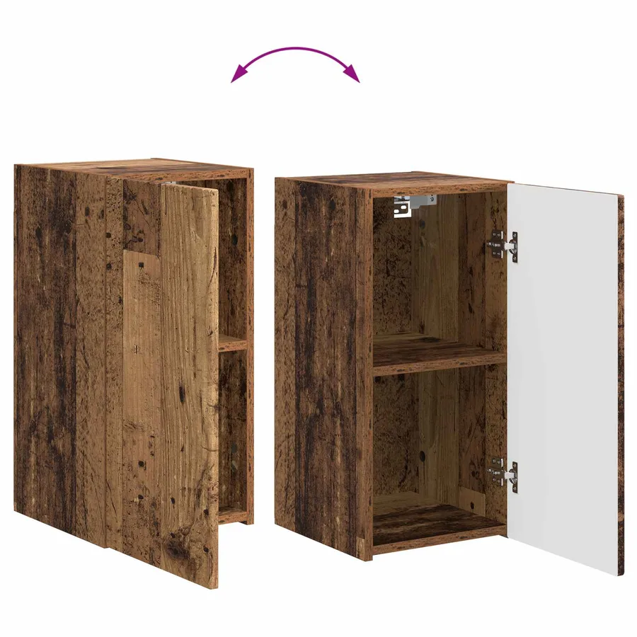 Ensemble meuble TV 5 pcs Bois Ancien Bois d'ingénierie - 12