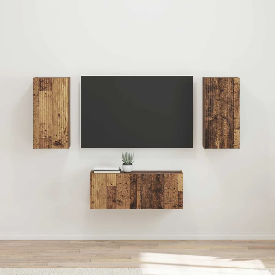 Ensemble meuble TV 6 pcs Bois ancien Bois d'ingénierie