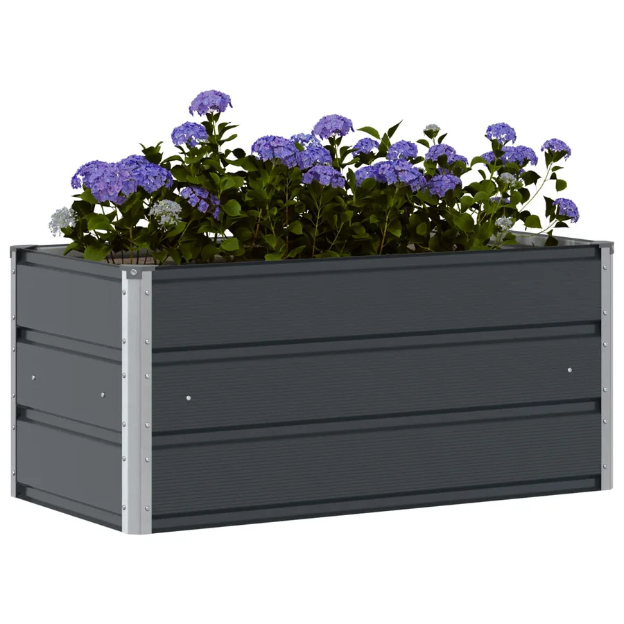 Jardinière Anthracite 100 x 50 x 45 cm Acier galvanisé - 3