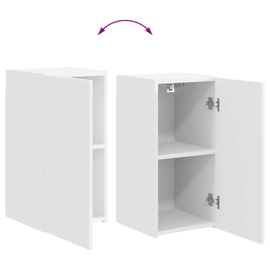 Ensemble meuble TV 5 pcs Blanc brillant Bois d'ingénierie - 11