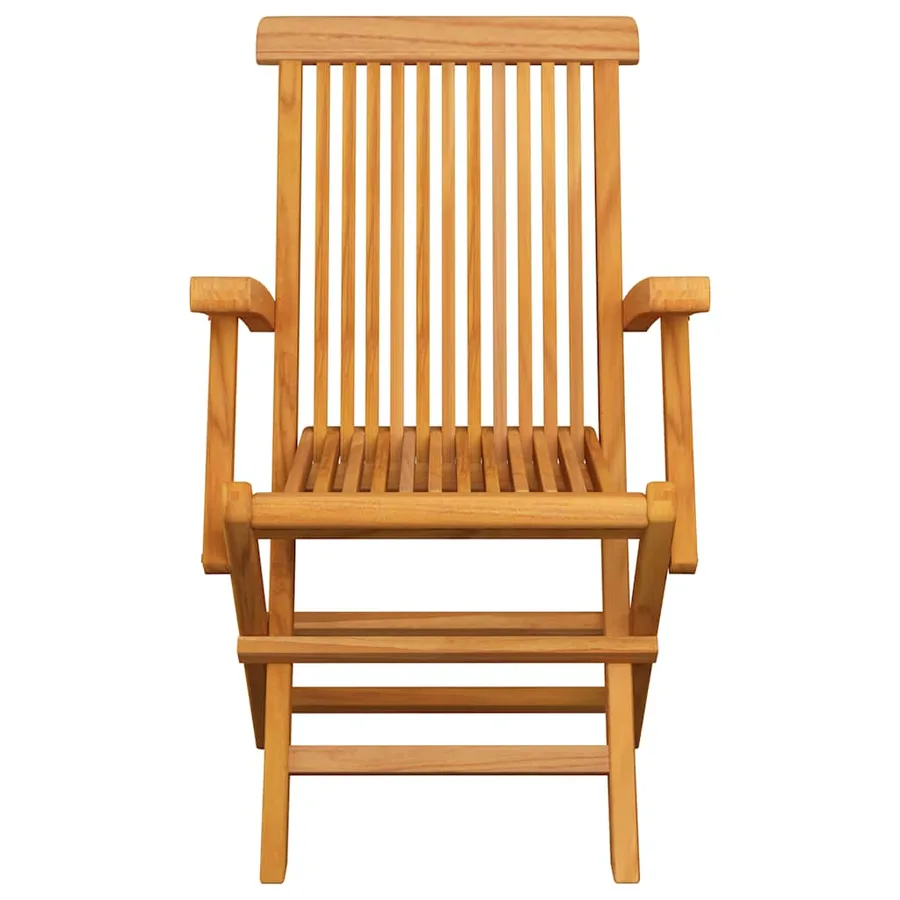 Chaises pliables de jardin lot de 4 Bois de teck solide - 3