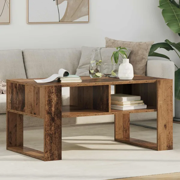 Table basse Bois ancien 92 x 53 x 45 cm Bois d'ingénierie