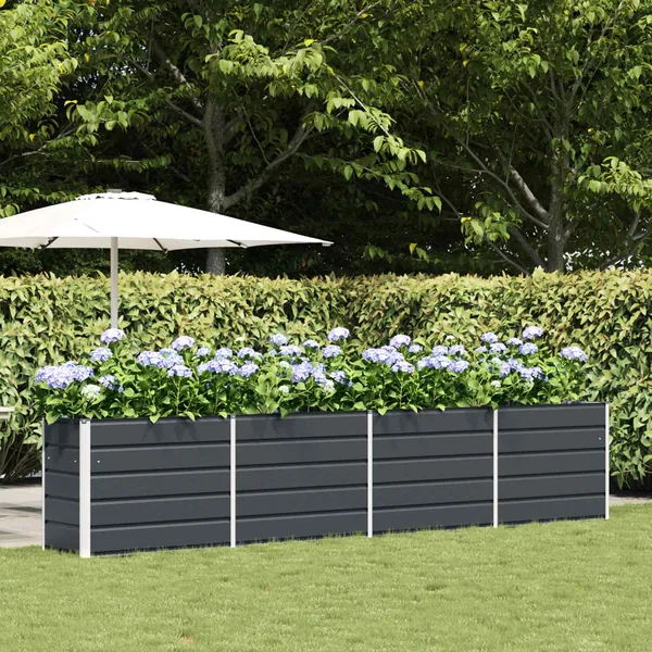 Jardinière Anthracite 385 x 50 x 75 cm Acier galvanisé