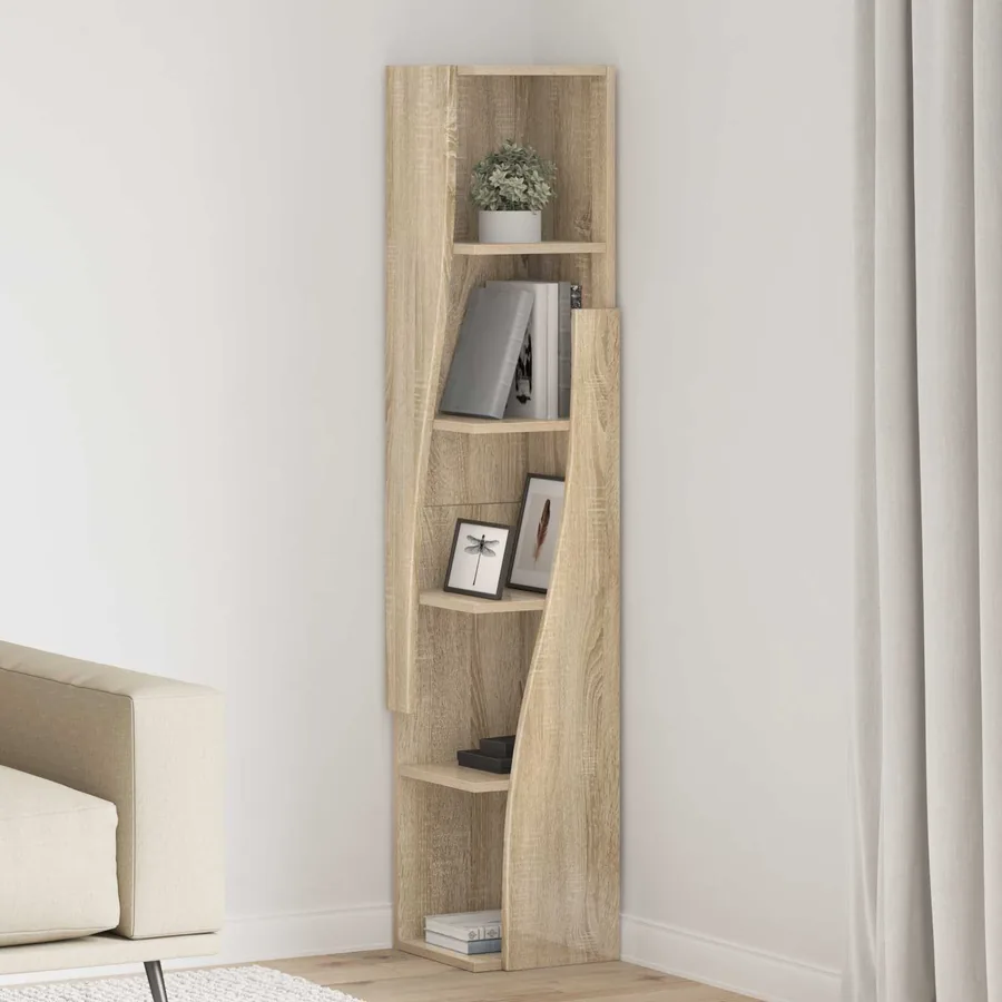 Meuble d'angle Chêne Sonoma 27,5x27x140cm Bois d'ingénierie