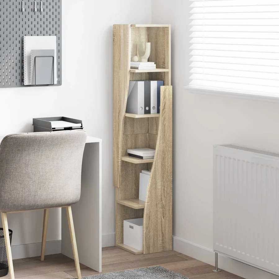 Meuble d'angle Chêne Sonoma 27,5x27x140cm Bois d'ingénierie - 4