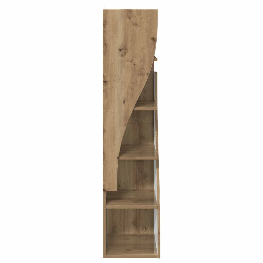 Meuble d'angle 32x32x140cm Bois d'ingénierie Chêne artisanal - 6