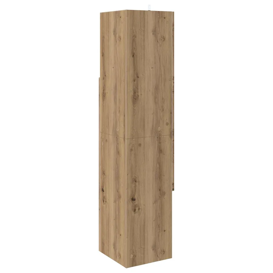 Meuble d'angle 32x32x140cm Bois d'ingénierie Chêne artisanal - 7