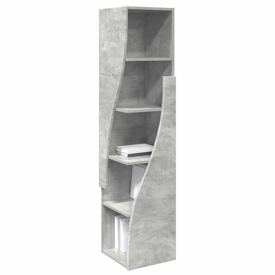 Meuble d'angle Gris béton 32x32x140cm Bois d'ingénierie - 3