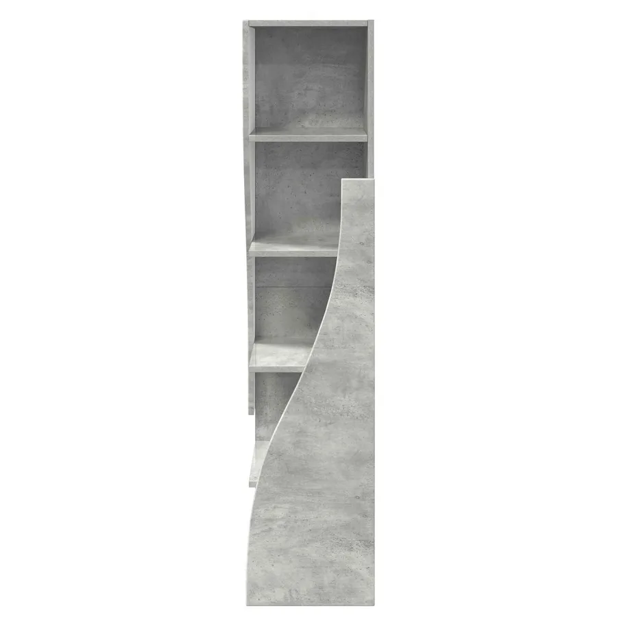 Meuble d'angle Gris béton 32x32x140cm Bois d'ingénierie - 5