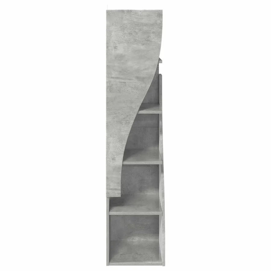 Meuble d'angle Gris béton 32x32x140cm Bois d'ingénierie - 6