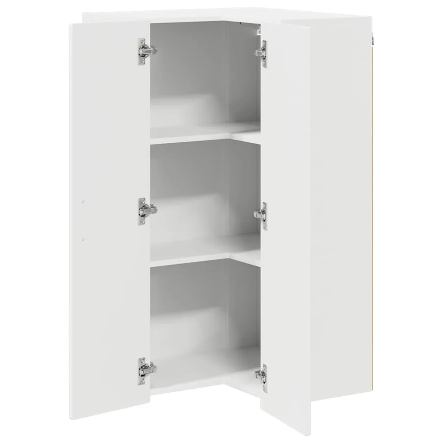 Cabinet d'angle mural PORTO Blanc 57 x 57 x 100 cm - 5