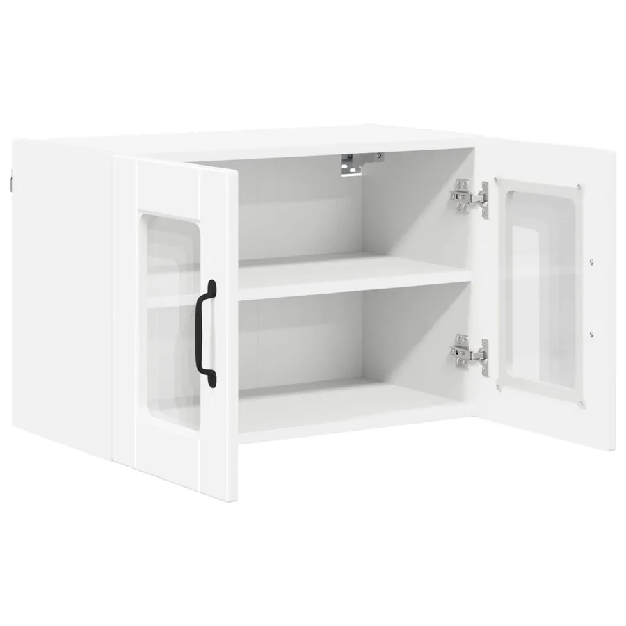Cabinet en verre mural PORTO 2 pcs Blanc 60 x 31 x 40 cm - 5