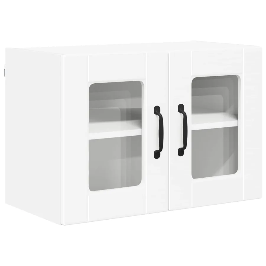 Cabinet en verre mural PORTO 2 pcs Blanc 60 x 31 x 40 cm - 6