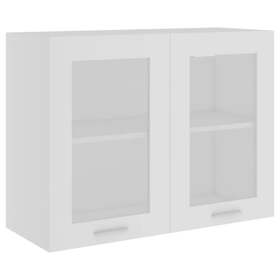 Vitrine suspendue "Lyon" Blanc 80 x 31 x 60 cm Bois d'ingénierie - 2