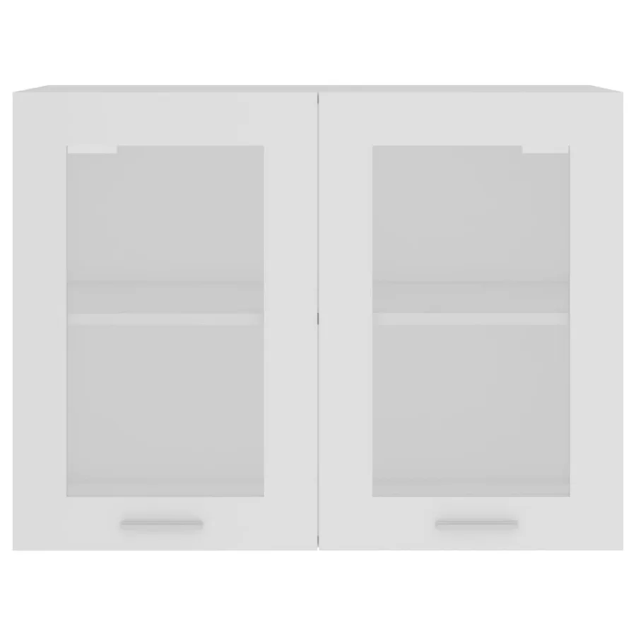 Vitrine suspendue "Lyon" Blanc 80 x 31 x 60 cm Bois d'ingénierie - 6