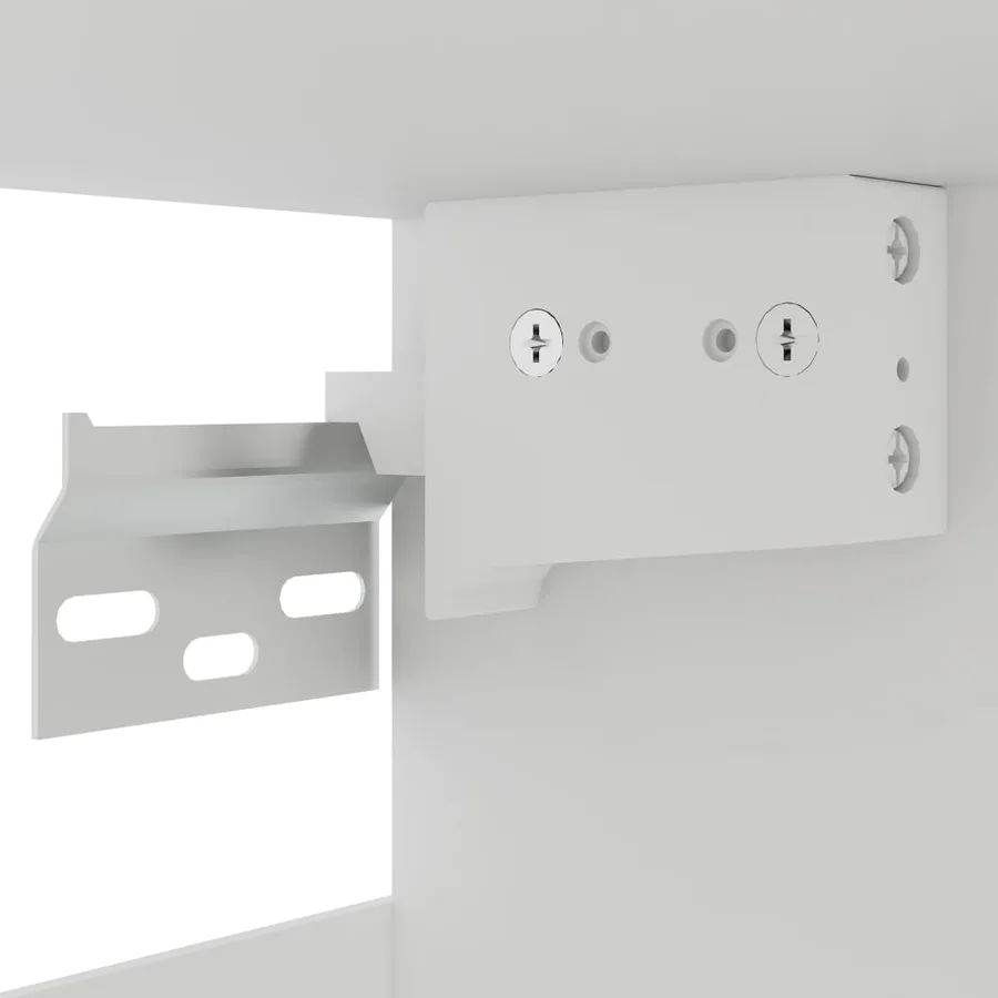 Vitrine suspendue "Lyon" Blanc 80 x 31 x 60 cm Bois d'ingénierie - 8