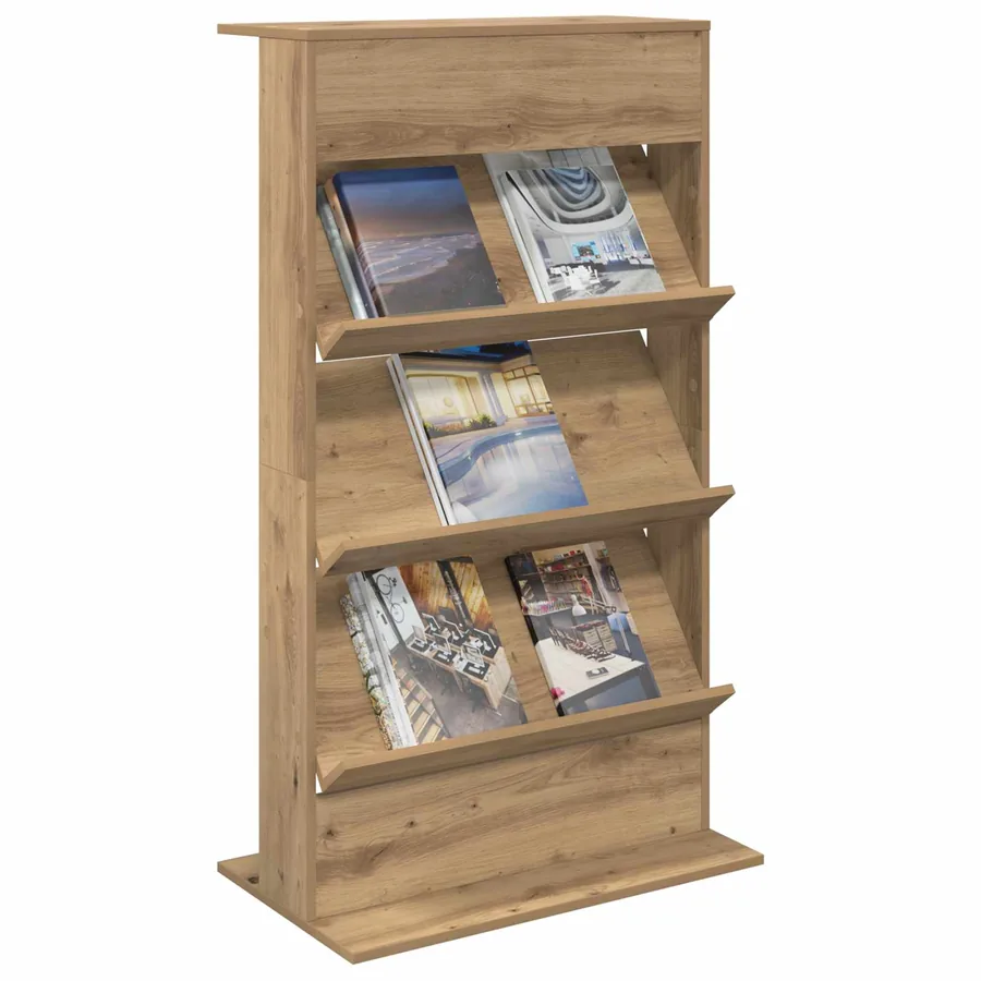 Étagère à magazines Chêne artisanal 70 x 41 x 126 cm - 3