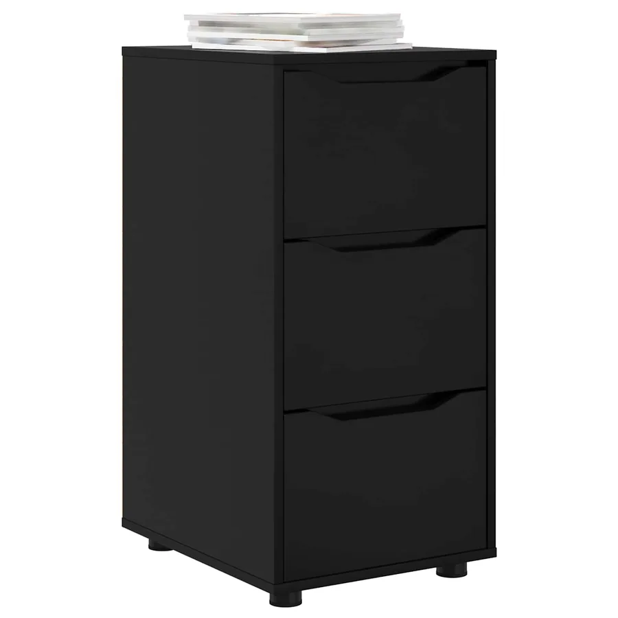 Armoire de rangement Noir 40 x 48 x 81 cm Bois d'ingénierie - 3