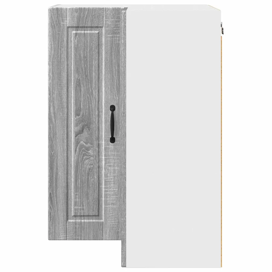 Cabinet d'angle mural PORTO Gris Sonoma 57 x 57 x 80 cm - 6