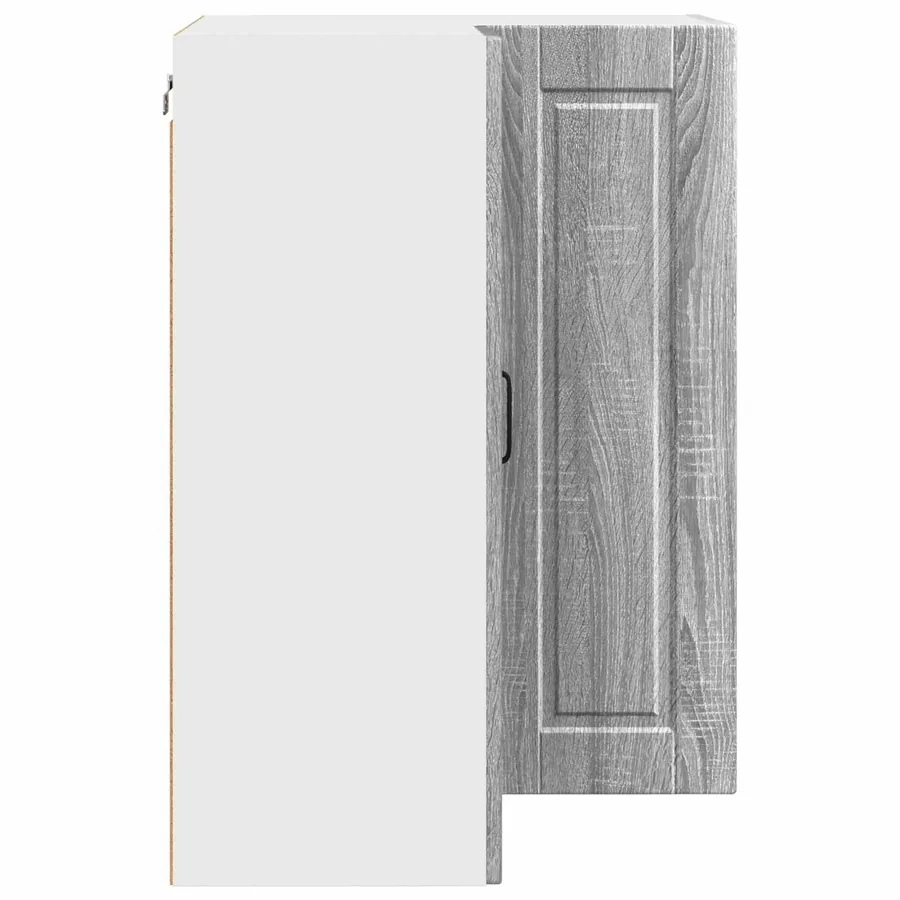 Cabinet d'angle mural PORTO Gris Sonoma 57 x 57 x 80 cm - 7