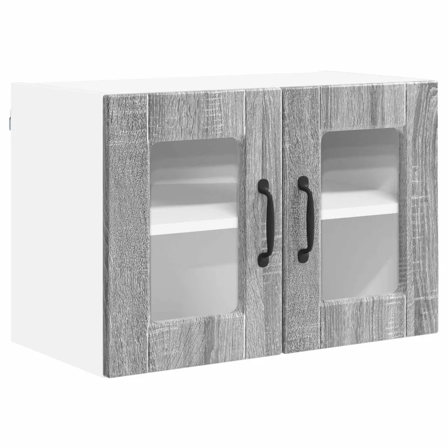 Cabinet en verre mural PORTO 2 pcs Gris Sonoma 60 x 31 x 40 cm - 5