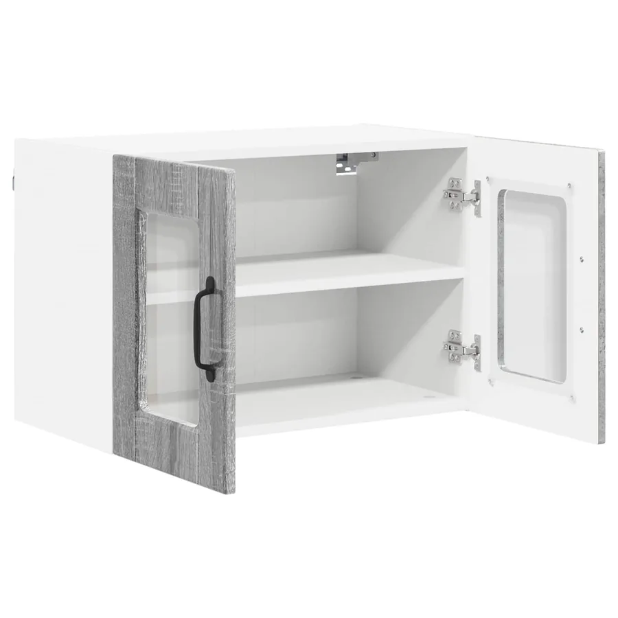 Cabinet en verre mural PORTO 2 pcs Gris Sonoma 60 x 31 x 40 cm - 6
